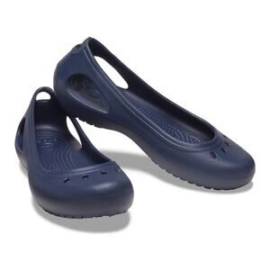 Crocs Kadee navy flats cutout size 7W